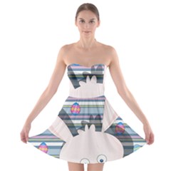 Easter Bunny  Strapless Bra Top Dress