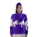 Announce Sing White Blue Hooded Wind Breaker (Women) View1