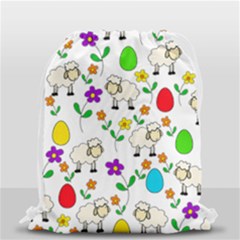 Easter Lamb Drawstring Bag (small) by Valentinaart