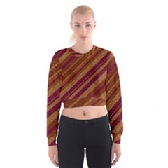 Stripes Course Texture Background Cropped Sweatshirt by Nexatart