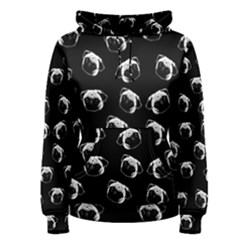 Pug Dog Pattern Women s Pullover Hoodie by Valentinaart