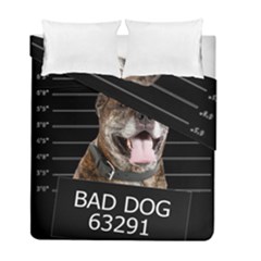 Bad Dog Duvet Cover Double Side (full/ Double Size) by Valentinaart