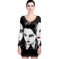 Wednesday Addams Long Sleeve Bodycon Dress by Valentinaart