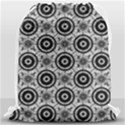 Geometric Black And White Drawstring Bag (Large) View1