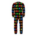 Pacman Seamless Generated Monster Eat Hungry Eye Mask Face Rainbow Color OnePiece Jumpsuit (Kids) View1