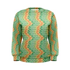Emerald And Salmon Pattern Women s Sweatshirt by linceazul