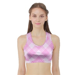 Zigzag Pattern Sports Bra With Border by Valentinaart