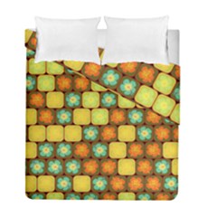 Random Hibiscus Pattern Duvet Cover Double Side (full/ Double Size) by linceazul