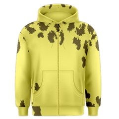 Banner Polkadot Yellow Grey Spot Men s Zipper Hoodie by Mariart