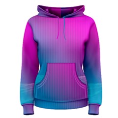 With Wireframe Terrain Modeling Fabric Wave Chevron Waves Pink Blue Women s Pullover Hoodie by Mariart