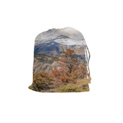 Forest And Snowy Mountains, Patagonia, Argentina Drawstring Pouches (medium) 