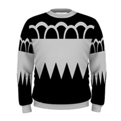 Noir Gender Flags Wave Waves Chevron Circle Black Grey Men s Sweatshirt