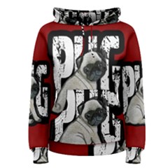 Pug Women s Pullover Hoodie by Valentinaart