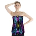 Abstract Art Color Design Lines Strapless Top View1
