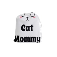 Love My Cat Mommy Drawstring Pouches (medium)  by Catifornia
