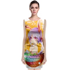 Easter Bunny Girl Sleeveless Velvet Midi Dress by Catifornia