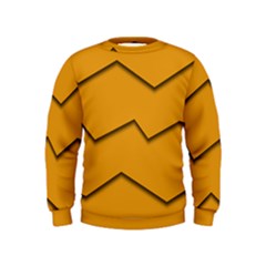 Orange Shades Wave Chevron Line Kids  Sweatshirt