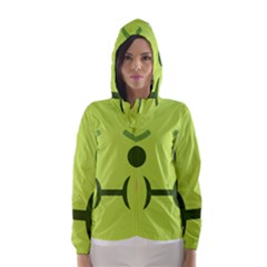 Barf Hooded Wind Breaker (women) by BestEmojis