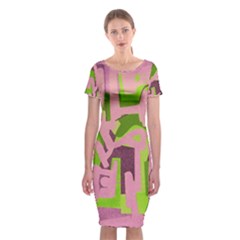 Abstract Art Classic Short Sleeve Midi Dress by ValentinaDesign