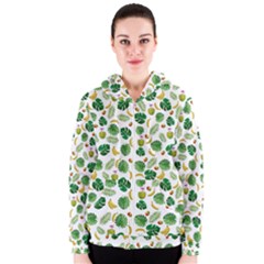 Tropical Pattern Women s Zipper Hoodie by Valentinaart