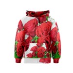 A Bouquet Of Roses On A White Background Kids  Zipper Hoodie