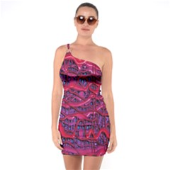 Plastic Mattress Background One Soulder Bodycon Dress