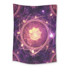 A Gold And Royal Purple Fractal Map Of The Stars Medium Tapestry by jayaprime