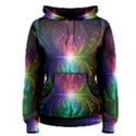 Anodized Rainbow Eyes And Metallic Fractal Flares Women s Pullover Hoodie View1