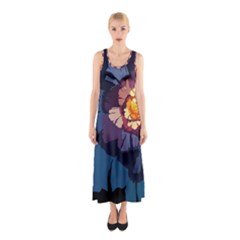 Flower Sleeveless Maxi Dress