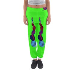 Egg Line Rainbow Green Women s Jogger Sweatpants by Mariart