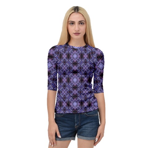 Lavender Moroccan Tilework  Quarter Sleeve Tee by KirstenStar