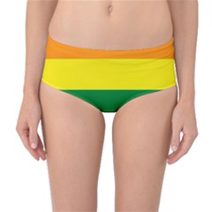Pride Rainbow Flag Mid-waist Bikini Bottoms by Valentinaart