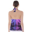 Beautiful Lilac Fractal Feathers of the Starling Babydoll Tankini Top View2