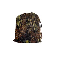 Wallpaper With Fractal Small Flowers Drawstring Pouches (medium)  by BangZart