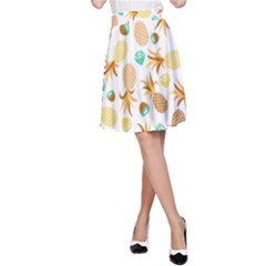 Seamless Summer Fruits Pattern A-line Skirt by TastefulDesigns