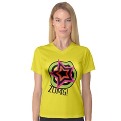 Zomg! V-neck Sport Mesh Tee