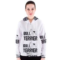 Bull Terrier  Women s Zipper Hoodie by Valentinaart