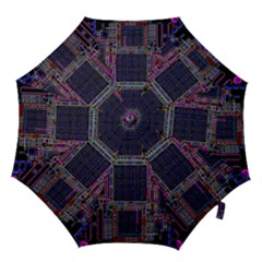 Cad Technology Circuit Board Layout Pattern Hook Handle Umbrellas (medium) by BangZart