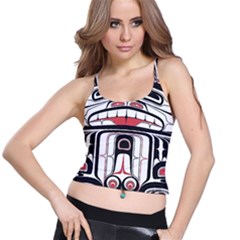 Ethnic Traditional Art Spaghetti Strap Bra Top by BangZart