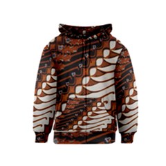 Traditional Batik Sarong Kids  Zipper Hoodie by BangZart
