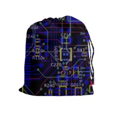 Technology Circuit Board Layout Drawstring Pouches (extra Large) by BangZart