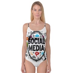 Social Media Computer Internet Typography Text Poster Camisole Leotard  by BangZart