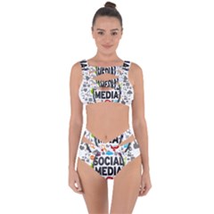 Social Media Computer Internet Typography Text Poster Bandaged Up Bikini Set  by BangZart