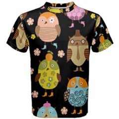 Cute Owls Pattern Men s Cotton Tee by BangZart