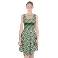 Teal Plaid 1 Racerback Midi Dress