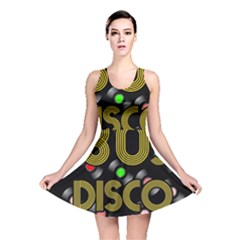  80s Disco Vinyl Records Reversible Skater Dress by Valentinaart