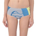 Ram Zodiac Sign Zodiac Moon Star Mid-Waist Bikini Bottoms View1