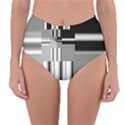 Black And White Endless Window Reversible High-Waist Bikini Bottoms View3