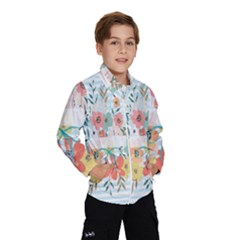 Watercolor Bouquet Floral White Wind Breaker (kids) by Nexatart