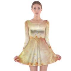 Flower Power, Cherry Blossom Long Sleeve Skater Dress by FantasyWorld7
